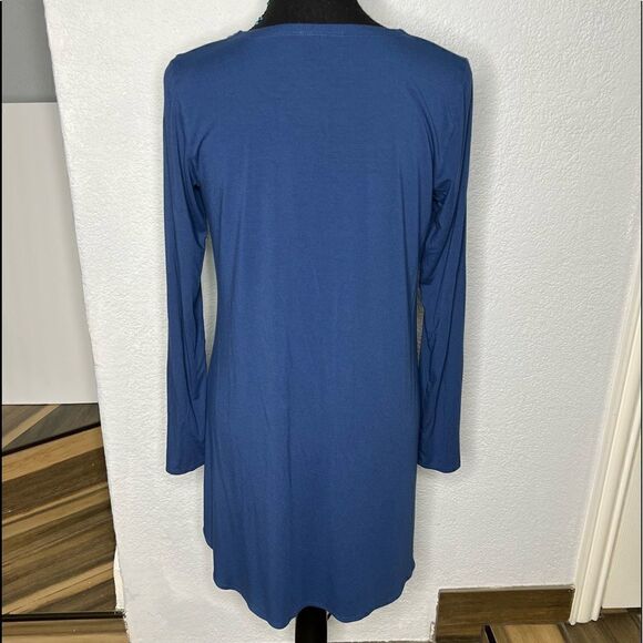 Eileen Fisher Long Sleeve Blue Tunic Blouse Casual  Sz small - Picture 4 of 15